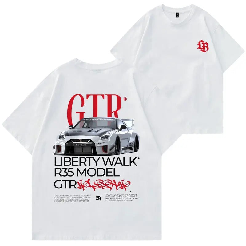 JDM GTR R35 Liberty Walk Car Enthusiast Vintage - Adult & Kids T-Shirts, Sweatshirts & Hoodies apparel design preview 1