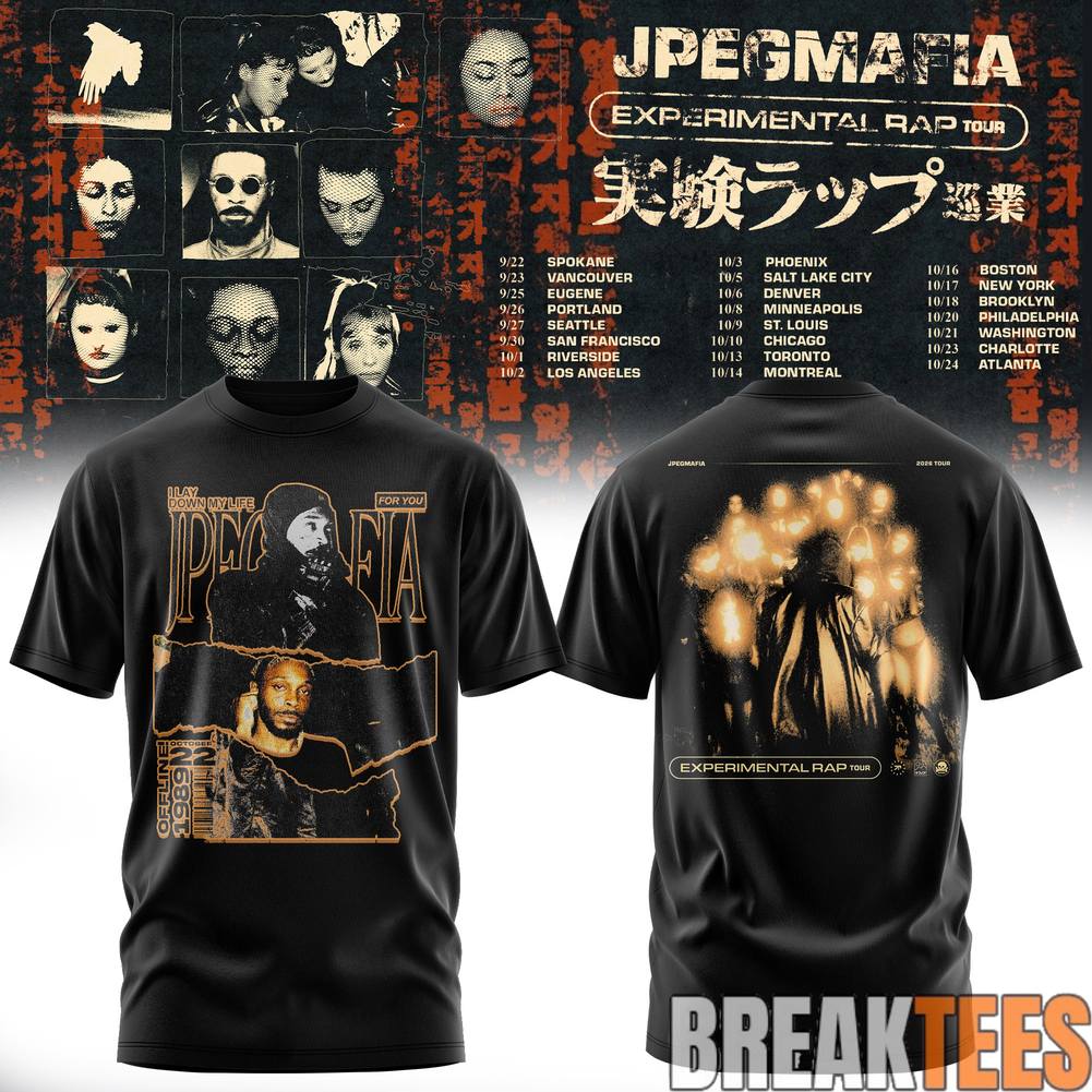 JPEGMAFIA Experimental Rap Tour 2026 - Adult & Kids T-Shirts, Sweatshirts & Hoodies apparel design preview 1