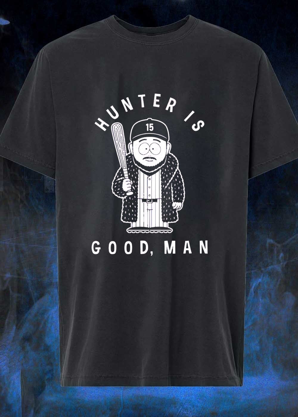 JPlayers Roto Wear Hunter Is Good Man Baseball Player - Adult & Kids T-Shirts, Sweatshirts & Hoodies apparel design preview 1