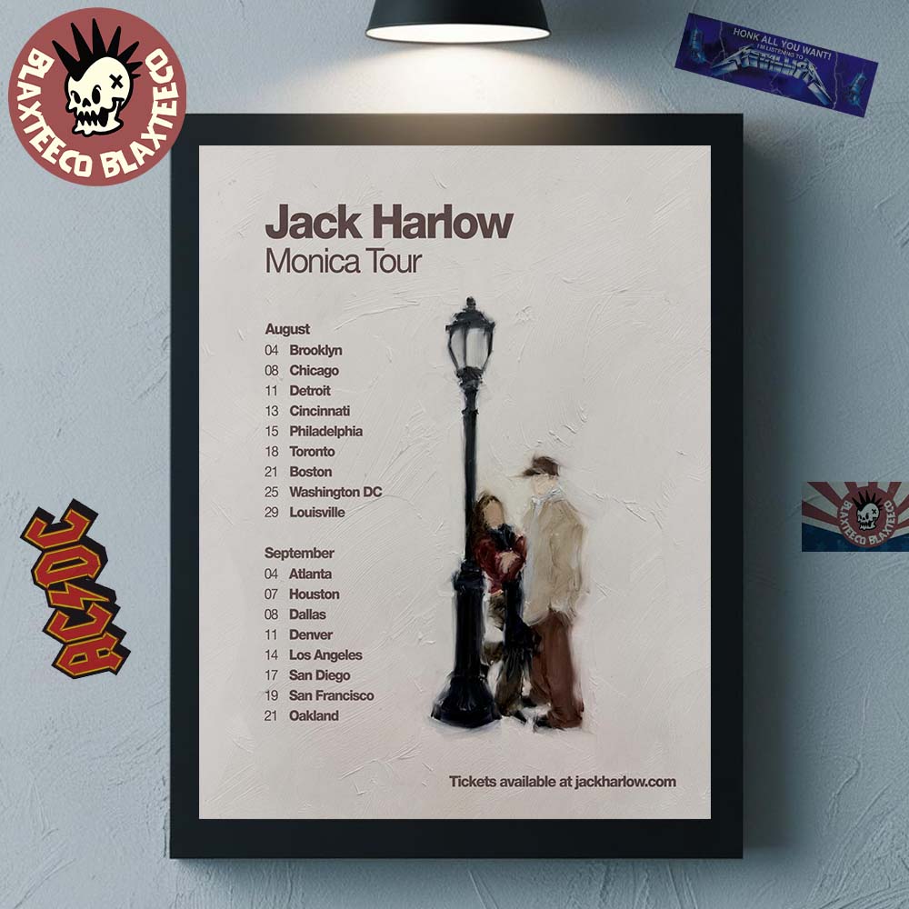 Jack Harlow Monica Tour 2026 North America Schedule - Adult & Kids T-Shirts, Sweatshirts & Hoodies apparel design preview 1