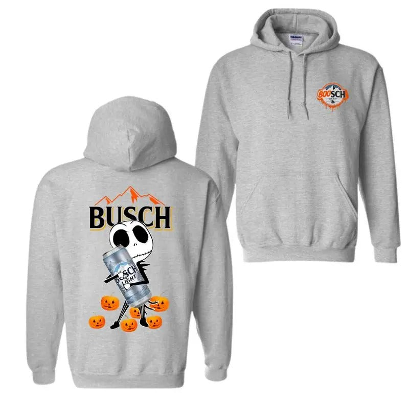 Jack Hug Busch Light Skellington Halloween Double - Adult & Kids T-Shirts, Sweatshirts & Hoodies apparel design preview 1