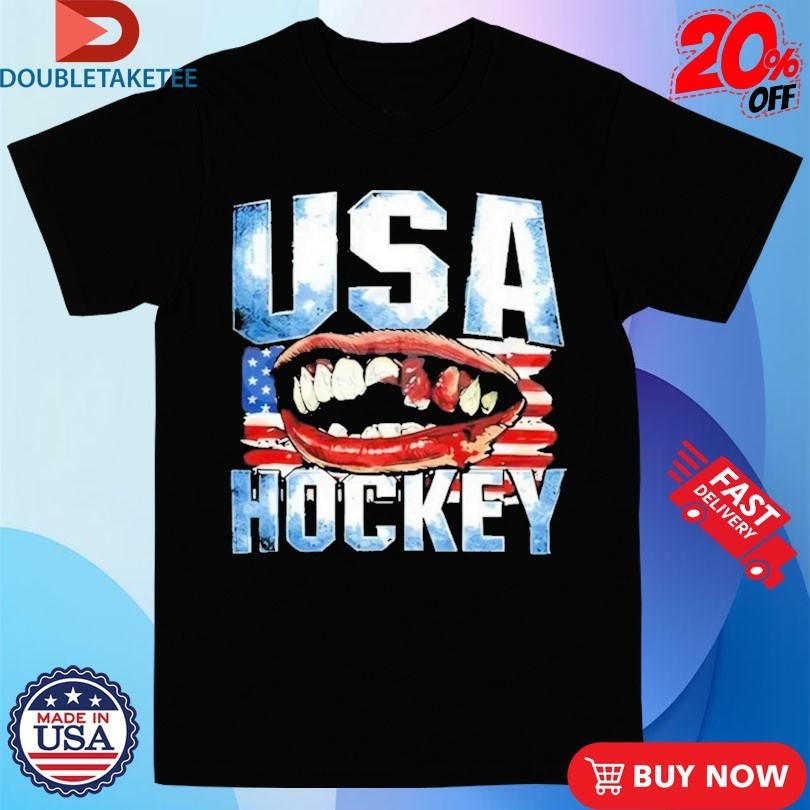 Jack Hughes Teeth USA Hockey Oylmpic - Adult & Kids T-Shirts, Sweatshirts & Hoodies apparel design preview 1