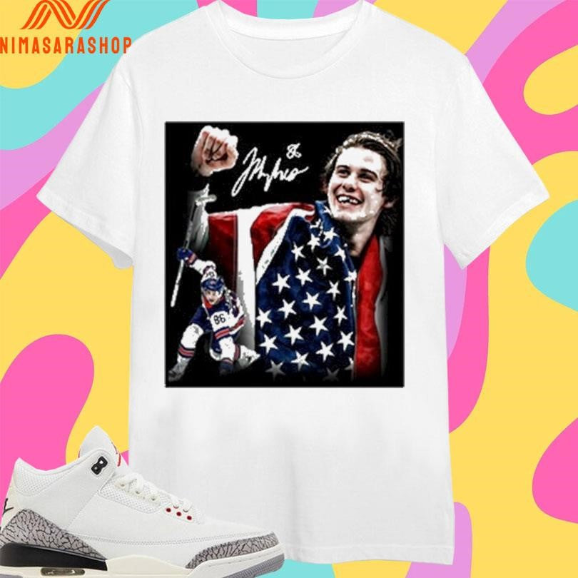 Jack Hughes USA Hockey Gold 2026 - Adult & Kids T-Shirts, Sweatshirts & Hoodies apparel design preview 1