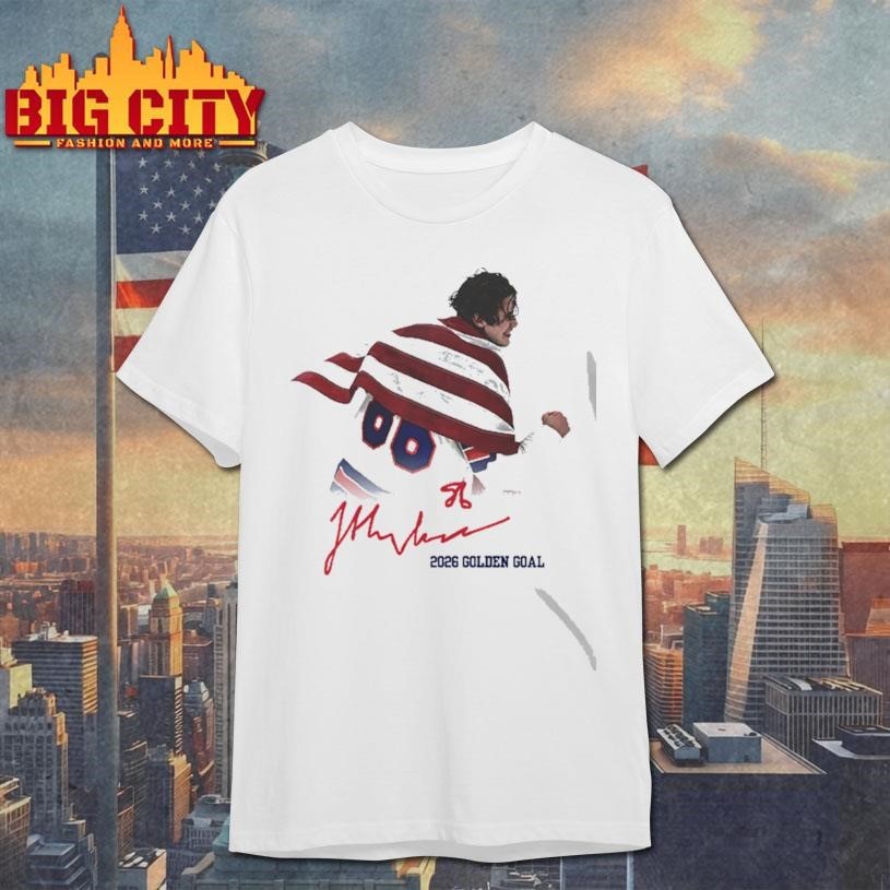 Jack Hughes USA Hockey Golden Goal 2026 - Adult & Kids T-Shirts, Sweatshirts & Hoodies apparel design preview 1