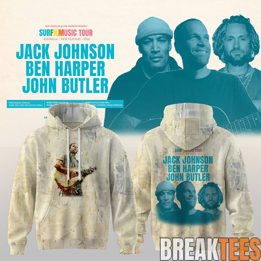 Jack Johnson SURFILMUSIC Tour 2026 - Adult & Kids T-Shirts, Sweatshirts & Hoodies apparel design preview 1