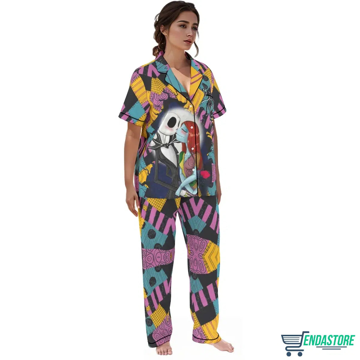 Jack Skellington And Sally Pajama Set 3D Sweater - Gift Idea product image 4