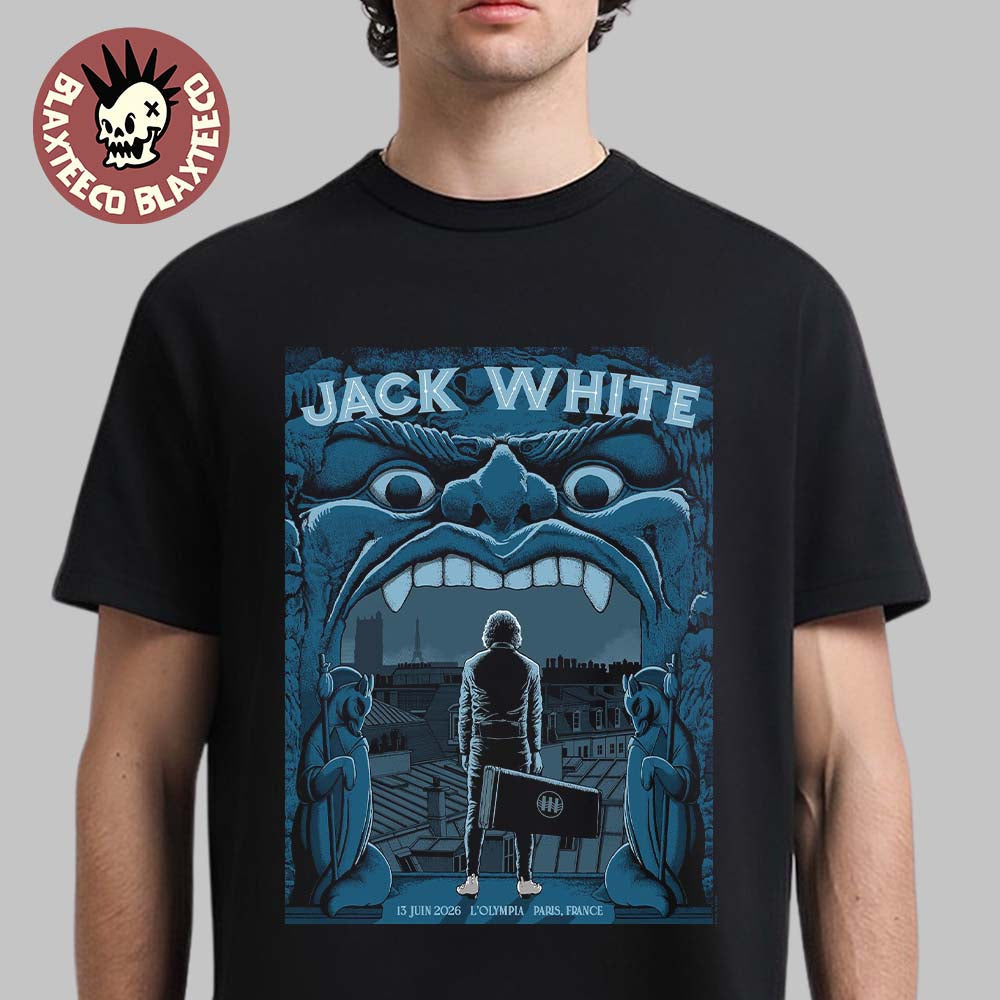Jack White Paris France 2026 Night 1 Event Poster At - Adult & Kids T-Shirts, Sweatshirts & Hoodies apparel design preview 1