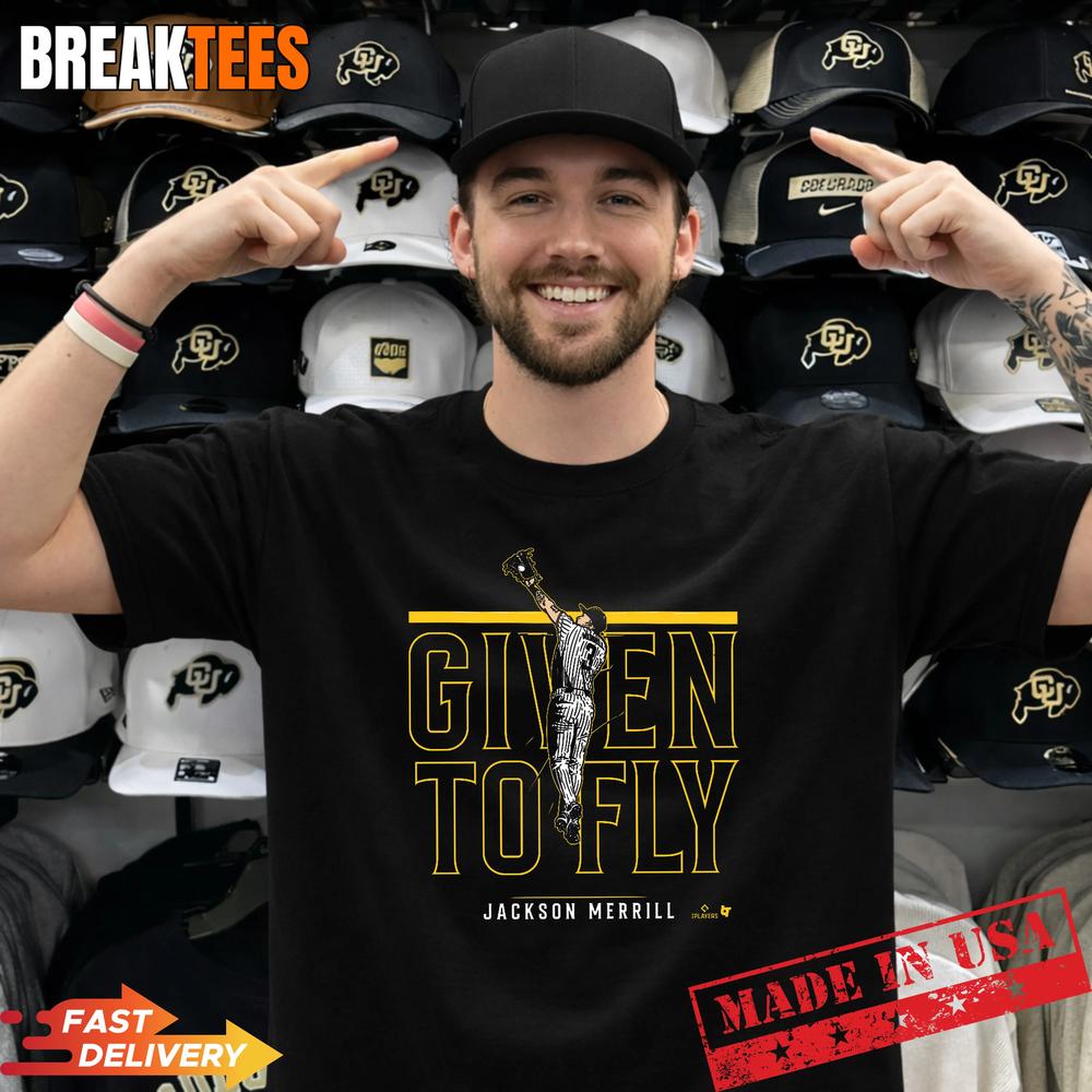 Jackson Merrill Given to Fly San Diego Baseball - Adult & Kids T-Shirts, Sweatshirts & Hoodies apparel design preview 1