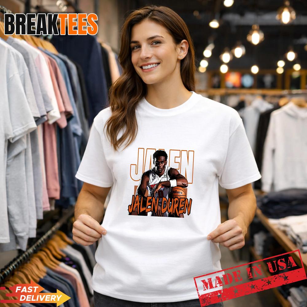 Jalen Duren Rising Star Basketball Detroit Pistons - Adult & Kids T-Shirts, Sweatshirts & Hoodies apparel design preview 1
