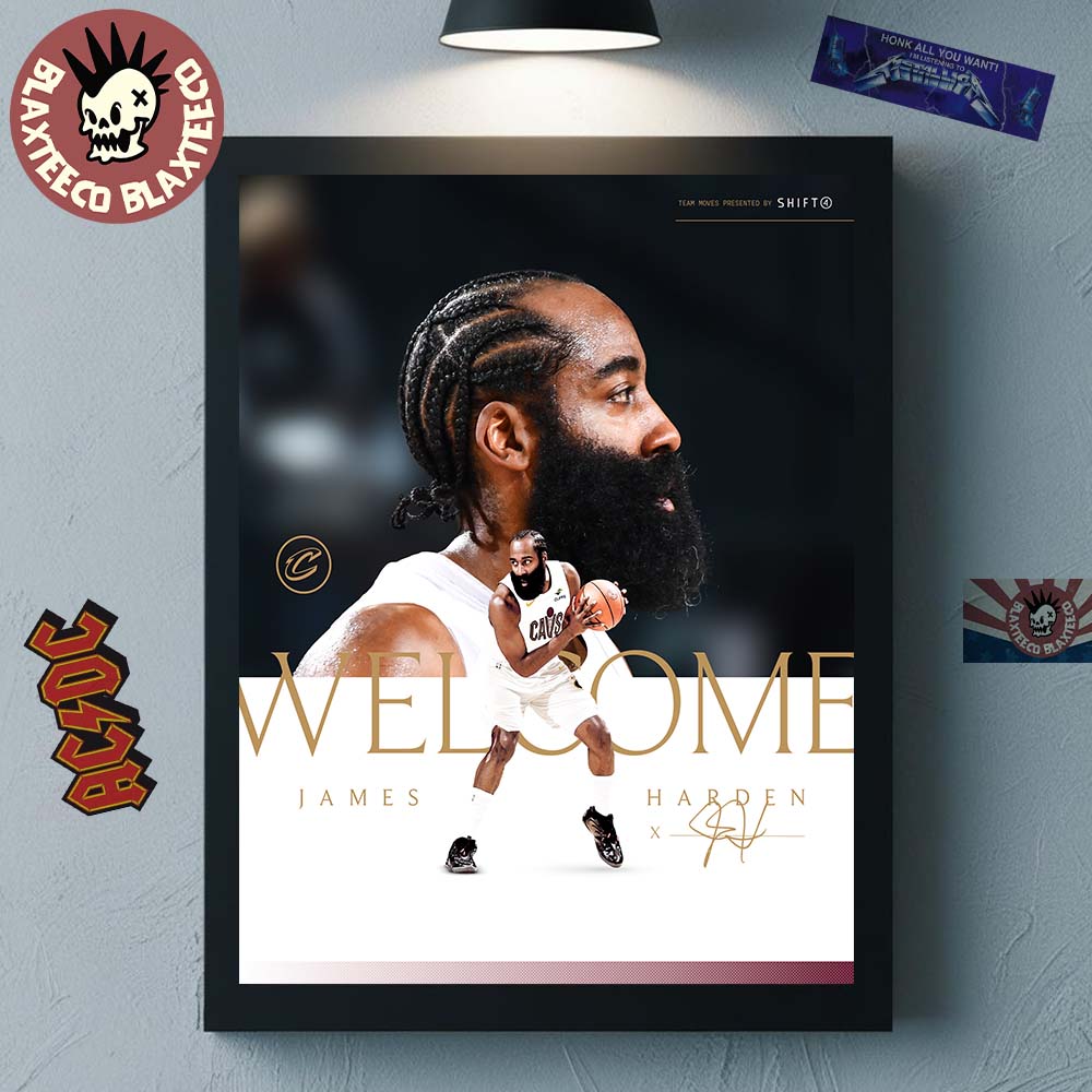 James Harden Welcome To Cleveland Cavaliers Home - Adult & Kids T-Shirts, Sweatshirts & Hoodies apparel design preview 1