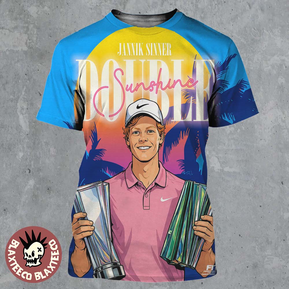 Jannik Sinner Double Sunshine Miami Open 2026 - Adult & Kids T-Shirts, Sweatshirts & Hoodies apparel design preview 1