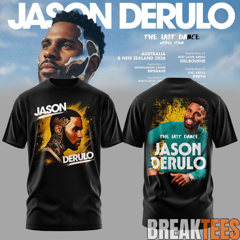 Jason Derulo The Last Dance World Tour 2026 - Adult & Kids T-Shirts, Sweatshirts & Hoodies apparel design preview 1