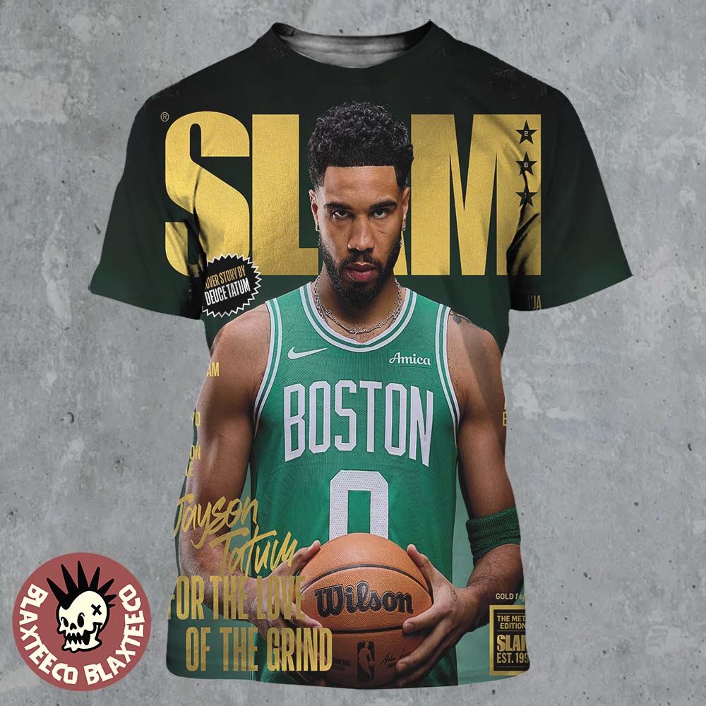 Jason Tatum Boston Celtics On The Cover Of SLAM 261 - Adult & Kids T-Shirts, Sweatshirts & Hoodies apparel design preview 1