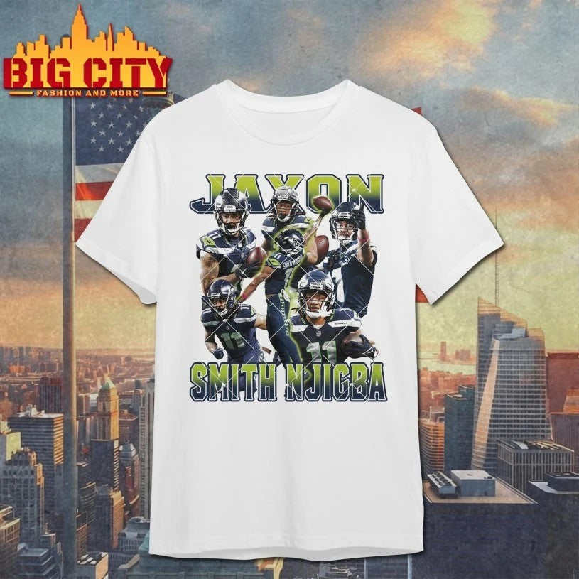 Jaxon Smith Njigba Bootleg 90s Game Day - Adult & Kids T-Shirts, Sweatshirts & Hoodies apparel design preview 1