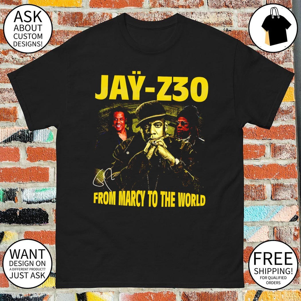 Jay-Z 30 From Marcy To The World signature - Adult & Kids T-Shirts, Sweatshirts & Hoodies apparel design preview 1