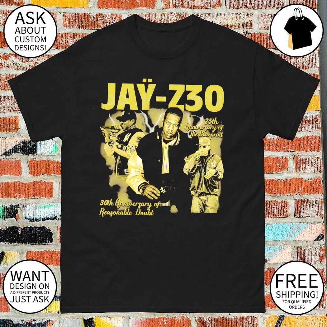 Jay-Z30 25th Anniversary of The Blueprint 30th - Adult & Kids T-Shirts, Sweatshirts & Hoodies apparel design preview 1
