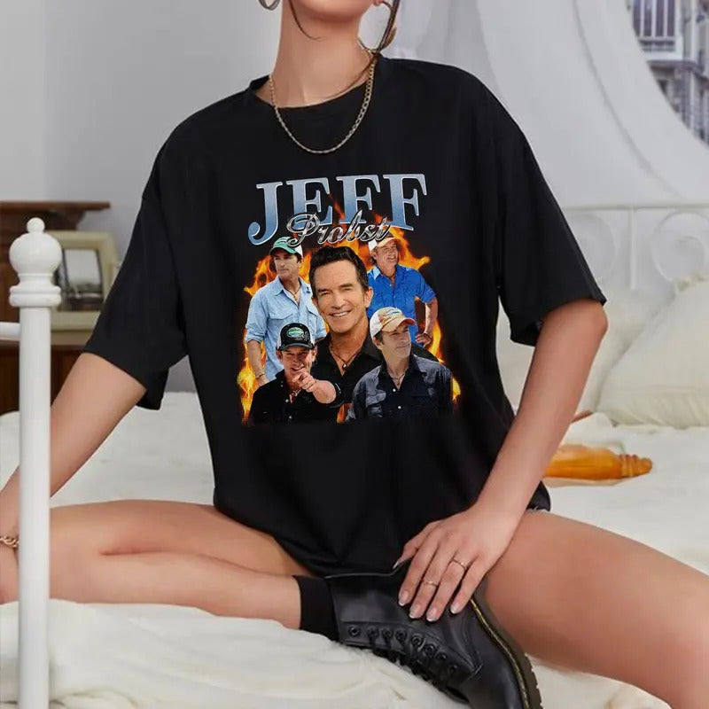 Jeff Probst Retro Tv Show Television Presenter 90'S - Adult & Kids T-Shirts, Sweatshirts & Hoodies apparel design preview 1