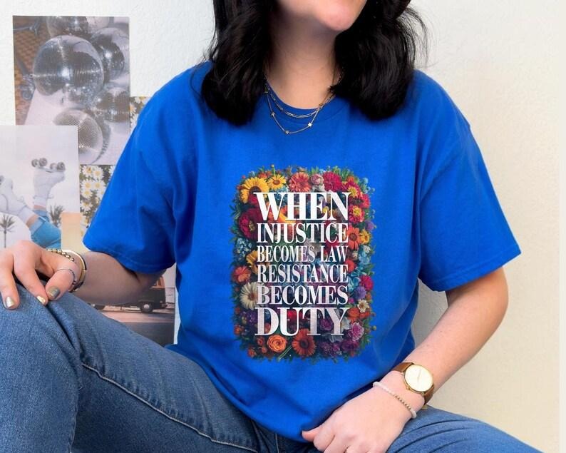 Jessie J Ross Feminist Resistance When Injustice - Adult & Kids T-Shirts, Sweatshirts & Hoodies apparel design preview 1