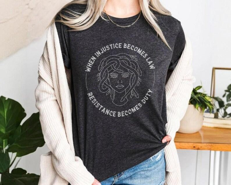 Jessie J Ross Feminist Resistance When Injustice - Adult & Kids T-Shirts, Sweatshirts & Hoodies apparel design preview 1