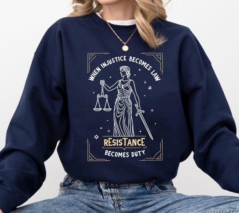 Jessie J Ross When Injustice Becomes Law Resistance - Adult & Kids T-Shirts, Sweatshirts & Hoodies apparel design preview 1