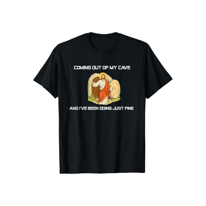 Jesus Coming Out My Cave I'Ve Been Doing Just Fine - Adult & Kids T-Shirts, Sweatshirts & Hoodies apparel design preview 1