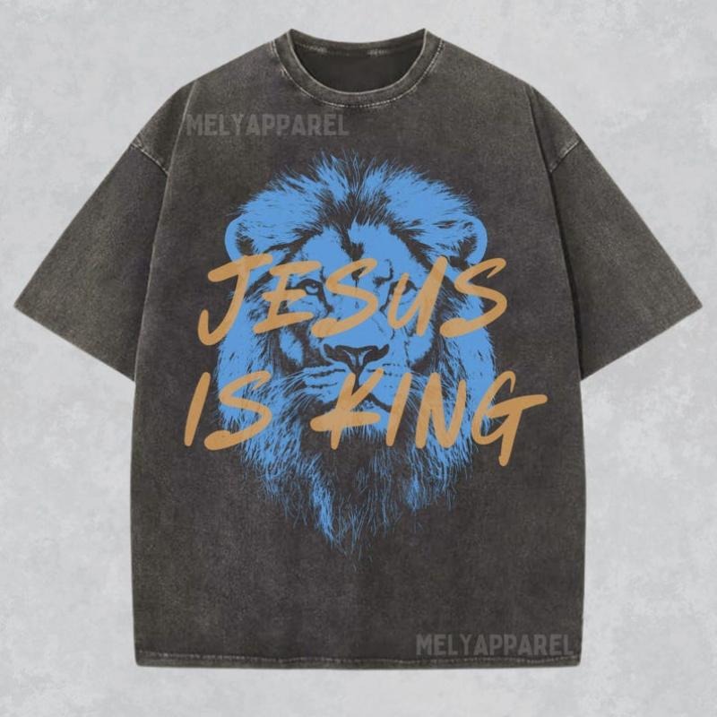 Jesus Is King Christian Faith Streetwear Comfort - Adult & Kids T-Shirts, Sweatshirts & Hoodies apparel design preview 1
