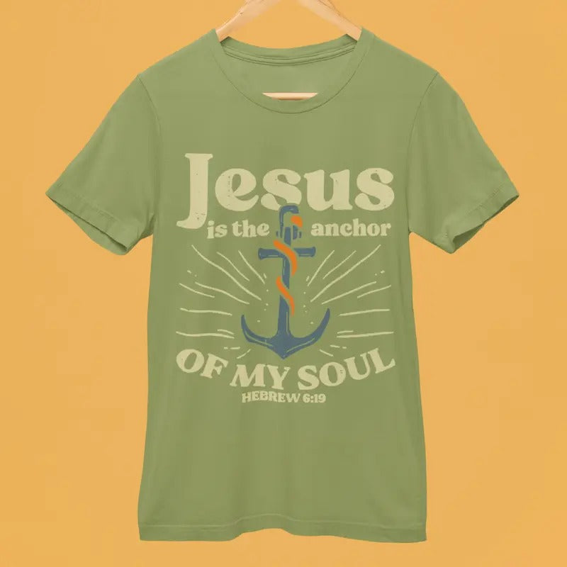 Jesus Is Anchor My Soul Hebrews 6 19 Christian Faith - Adult & Kids T-Shirts, Sweatshirts & Hoodies apparel design preview 1