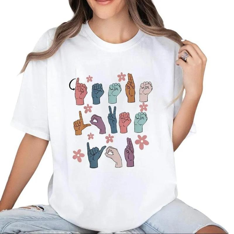 Jesus Loves You ASL Sign Language Christian Casual - Adult & Kids T-Shirts, Sweatshirts & Hoodies apparel design preview 1