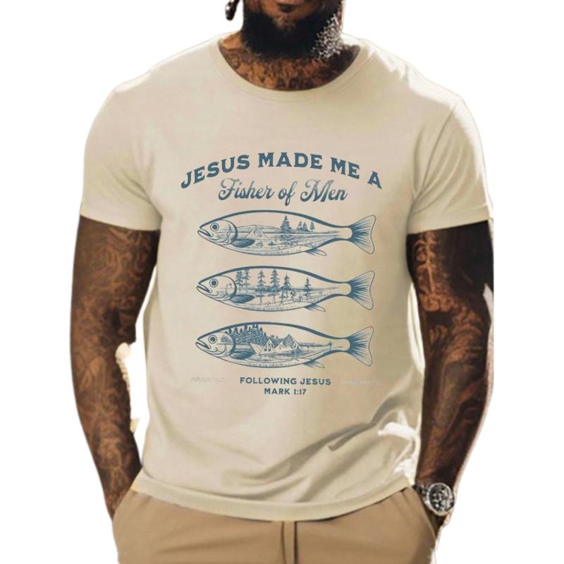 Jesus Made Me Fisher Casual Crew Neck Short Sleeve - Adult & Kids T-Shirts, Sweatshirts & Hoodies apparel design preview 1