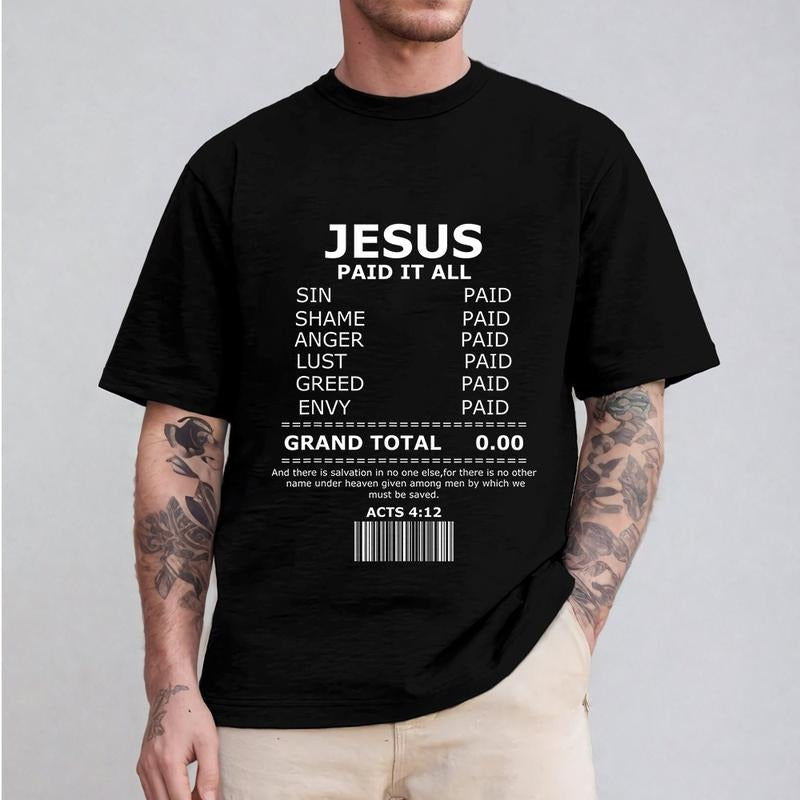 Jesus Paid All Salvation Christian Funny Pure Cotton - Adult & Kids T-Shirts, Sweatshirts & Hoodies apparel design preview 1