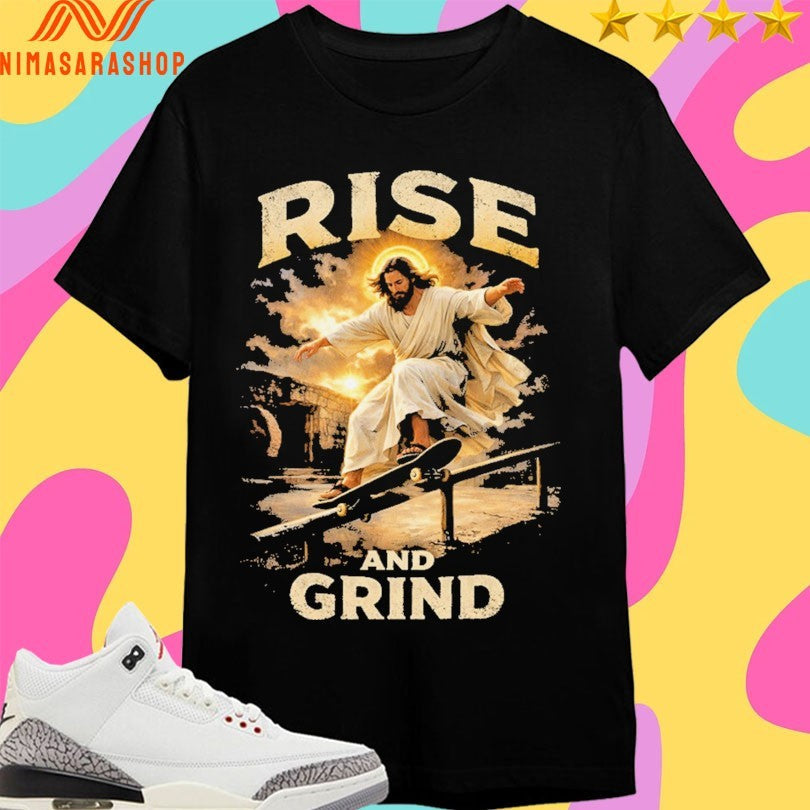 Jesus Rise And Grind 2026 - Adult & Kids T-Shirts, Sweatshirts & Hoodies apparel design preview 1