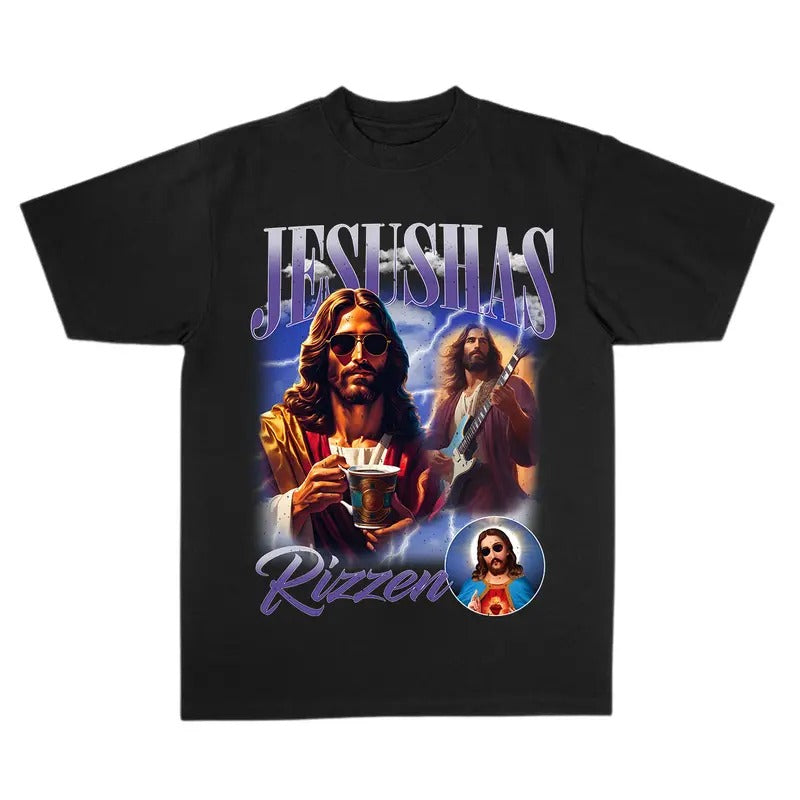 Jesus Rizz Tour Full Color Him Her - Adult & Kids T-Shirts, Sweatshirts & Hoodies apparel design preview 1