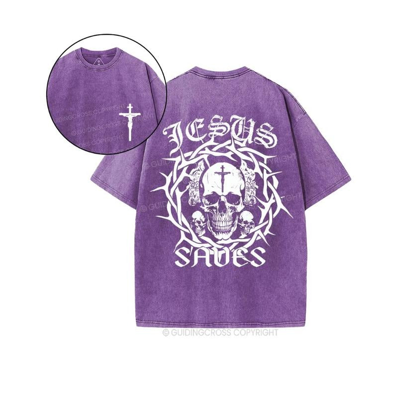 Jesus Save 2 Sided Pure Cotton Fabric Casual - Adult & Kids T-Shirts, Sweatshirts & Hoodies apparel design preview 1