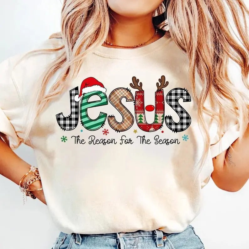 Jesus Reason Season Faith Merry Christian - Adult & Kids T-Shirts, Sweatshirts & Hoodies apparel design preview 1