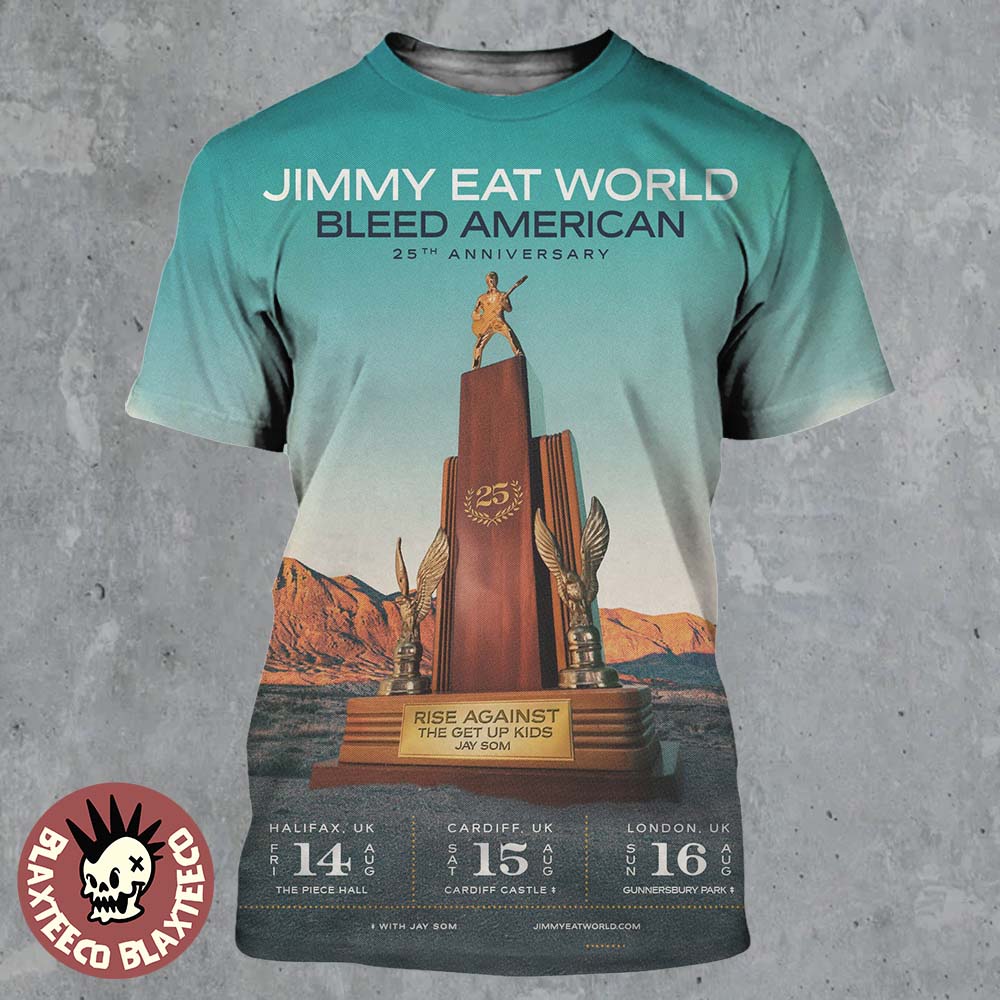Jimmy Eat World Bleed American 25 Anniversary 2026 UK - Adult & Kids T-Shirts, Sweatshirts & Hoodies apparel design preview 1