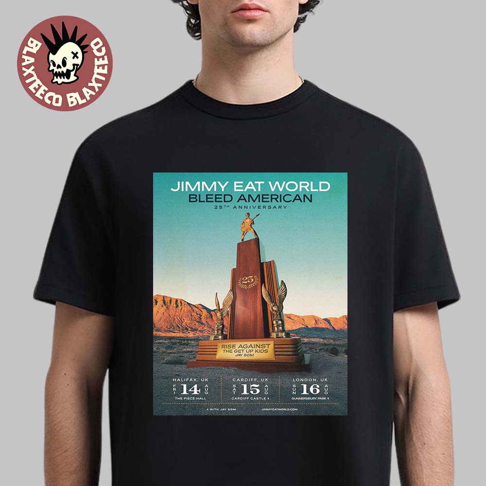 Jimmy Eat World Bleed American 25 Anniversary 2026 UK - Adult & Kids T-Shirts, Sweatshirts & Hoodies apparel design preview 1