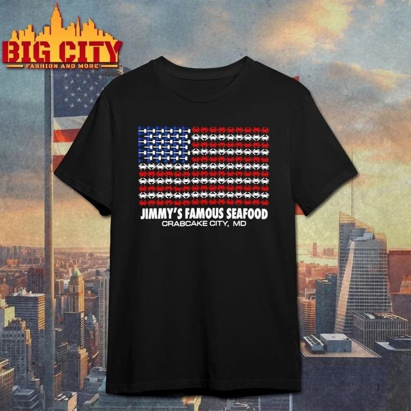 Jimmy's Famous Seafood Crabcake city Crab Flag - Adult & Kids T-Shirts, Sweatshirts & Hoodies apparel design preview 1