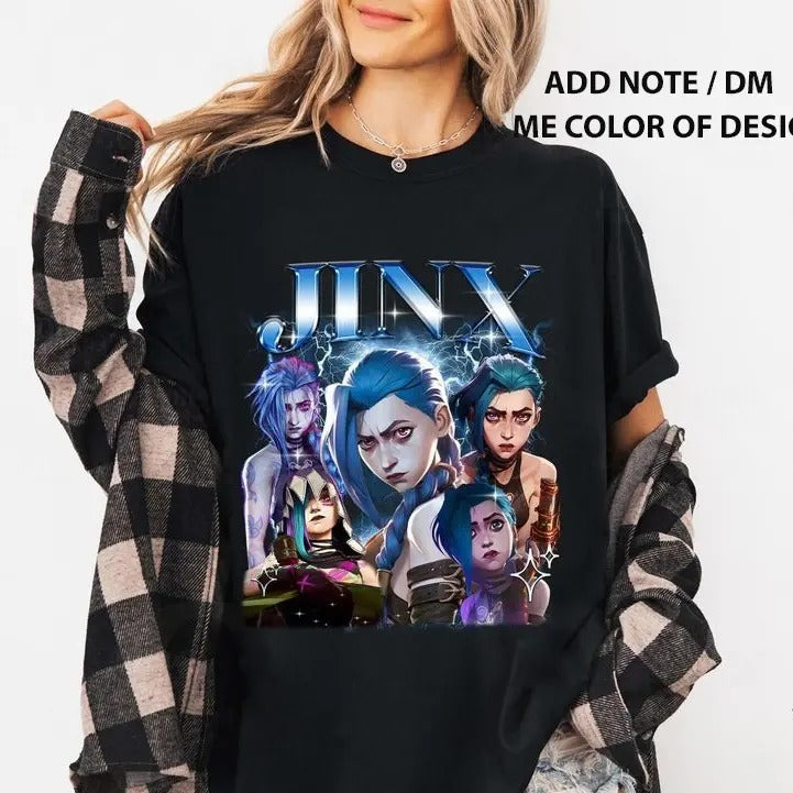 Jinx Arcane League Legends Anime Lol - Adult & Kids T-Shirts, Sweatshirts & Hoodies apparel design preview 1
