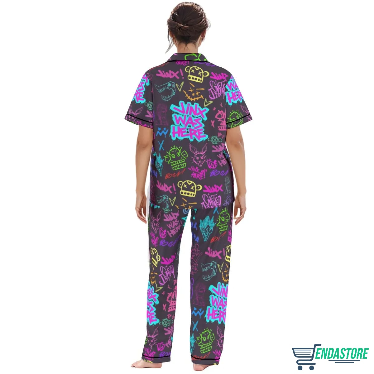 Jinx Graffiti Pajama Set For Women 3D Sweater - Gift Idea product image 3