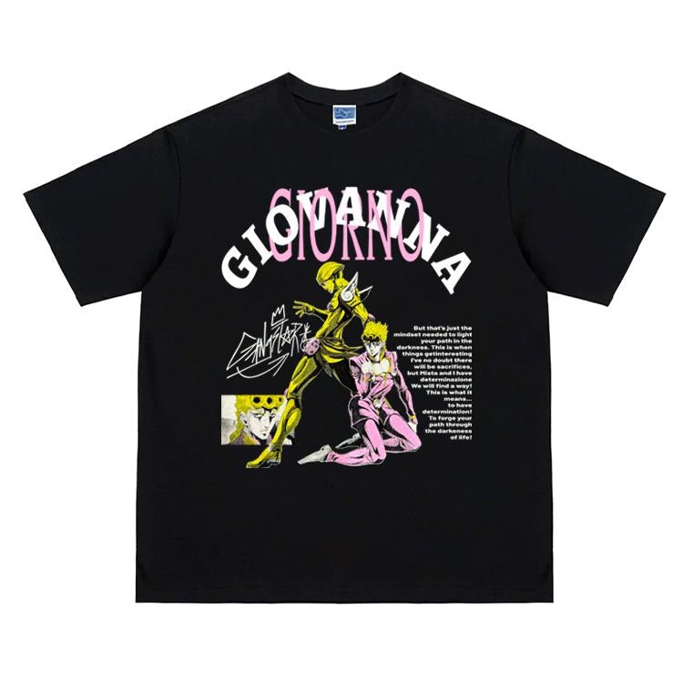 JoJo "Gold Experience" Vintage Anime 100% Cotton - Adult & Kids T-Shirts, Sweatshirts & Hoodies apparel design preview 1