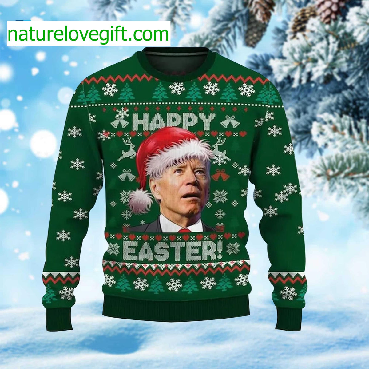 Joe Biden Happy Easter Ugly Christmas Sweater - Holiday Gift product image