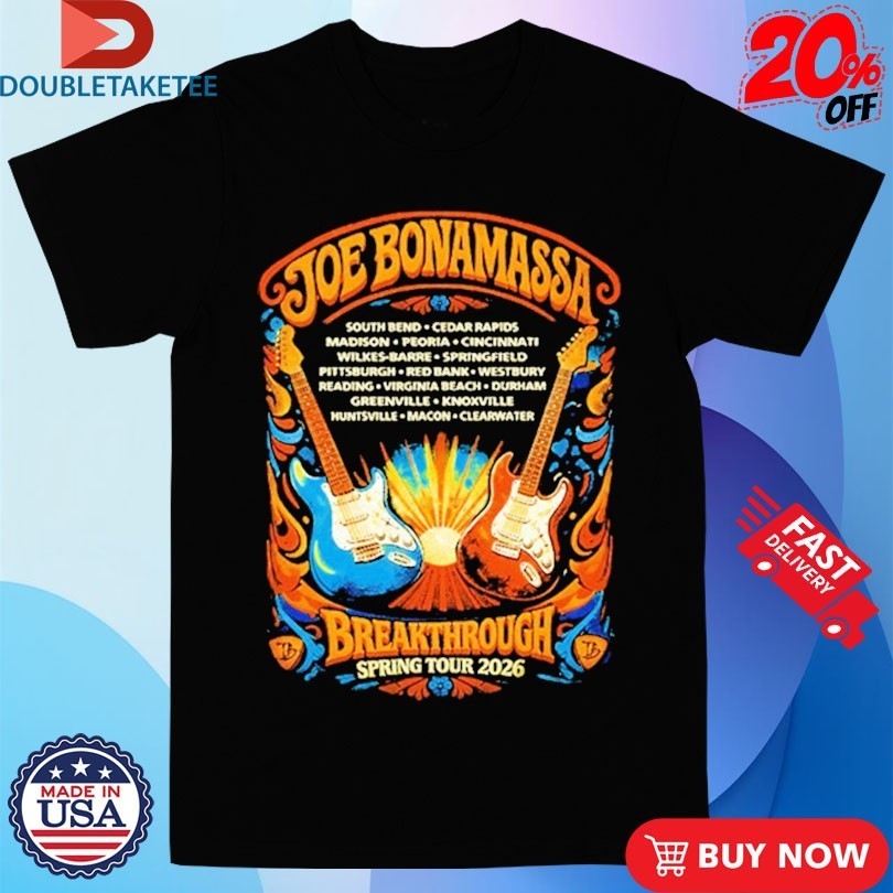 Joe Bonamassa 2026 U.S. Spring Tour Guitars - Adult & Kids T-Shirts, Sweatshirts & Hoodies apparel design preview 1