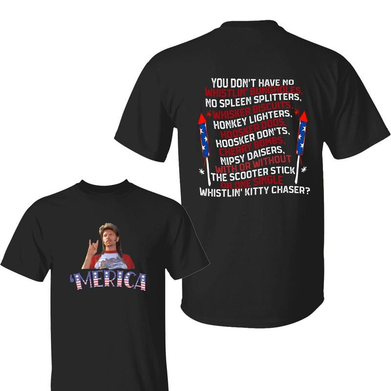 Joe Dirt 4th July Merica Cotton Funny 2 Sided Full - Adult & Kids T-Shirts, Sweatshirts & Hoodies apparel design preview 1