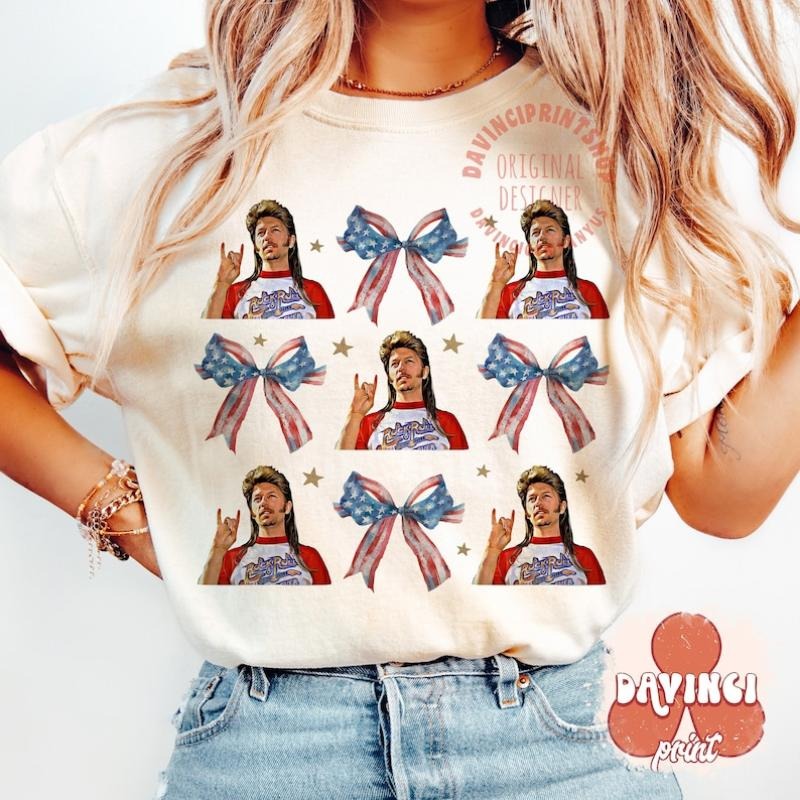 Joe Dirt 4th July Coquette America Independence Day - Adult & Kids T-Shirts, Sweatshirts & Hoodies apparel design preview 1