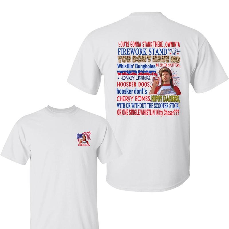 Joe Dirt Flag 4th July Cotton Funny 2 Sided Merica - Adult & Kids T-Shirts, Sweatshirts & Hoodies apparel design preview 1