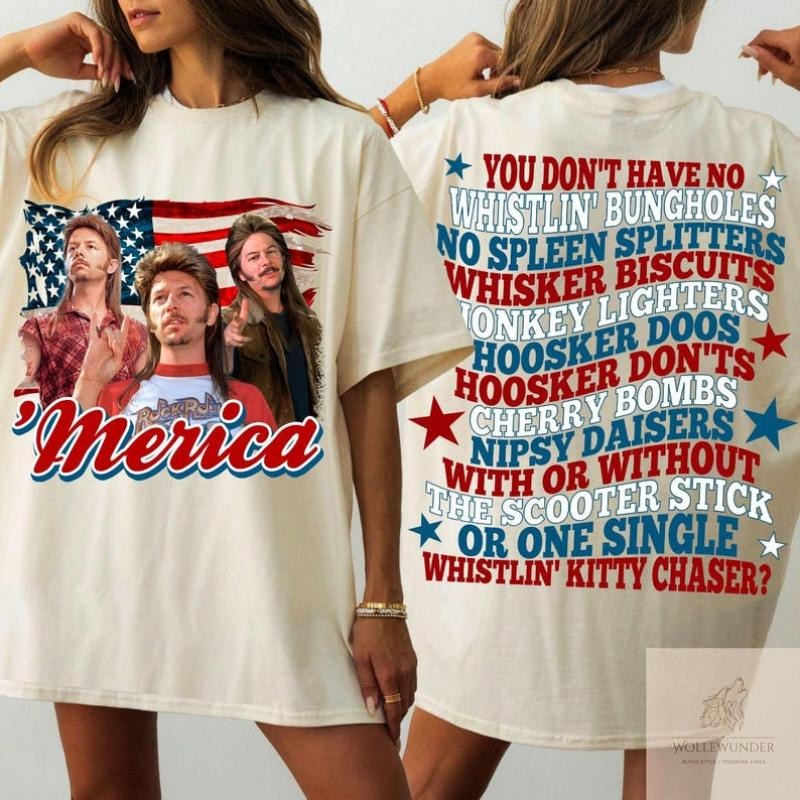 Joe Dirt Merica July 4th Funny Happy Independence Day - Adult & Kids T-Shirts, Sweatshirts & Hoodies apparel design preview 1