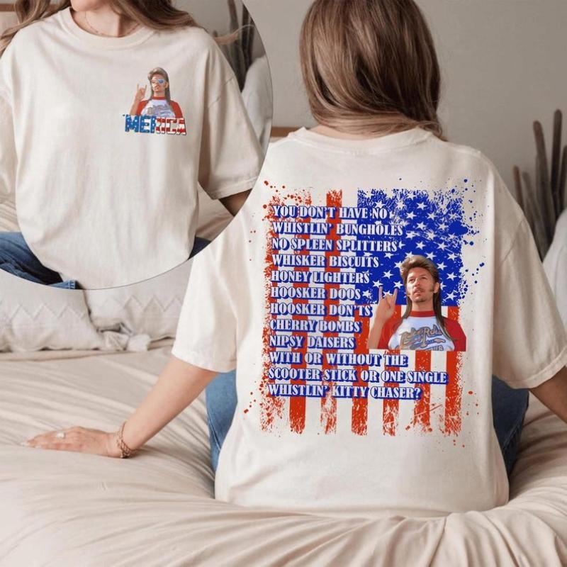 Joe Dirt Merica Funny 4th July Patriotic Independence - Adult & Kids T-Shirts, Sweatshirts & Hoodies apparel design preview 1