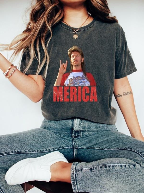 Joe Dirt Merica 4th July Independence Day - Adult & Kids T-Shirts, Sweatshirts & Hoodies apparel design preview 1