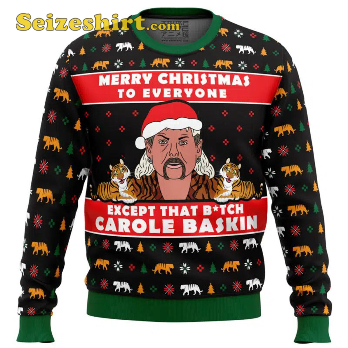 Joe Exotic Tiger King Ugly V Neck Ugly Christmas Sweater - Gift Idea product image