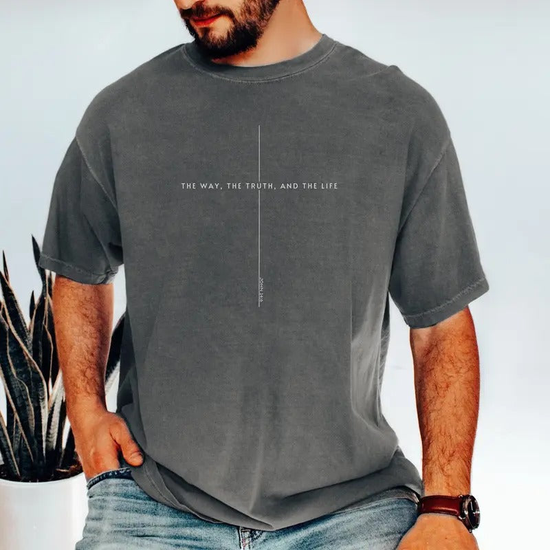 John 14 6 Comfort Colors Yeshua Jesus Is King Way - Adult & Kids T-Shirts, Sweatshirts & Hoodies apparel design preview 1
